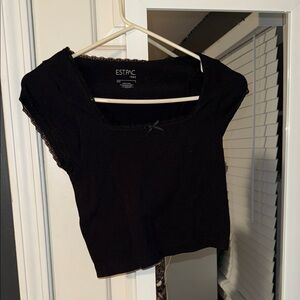 Black laced Women's Top